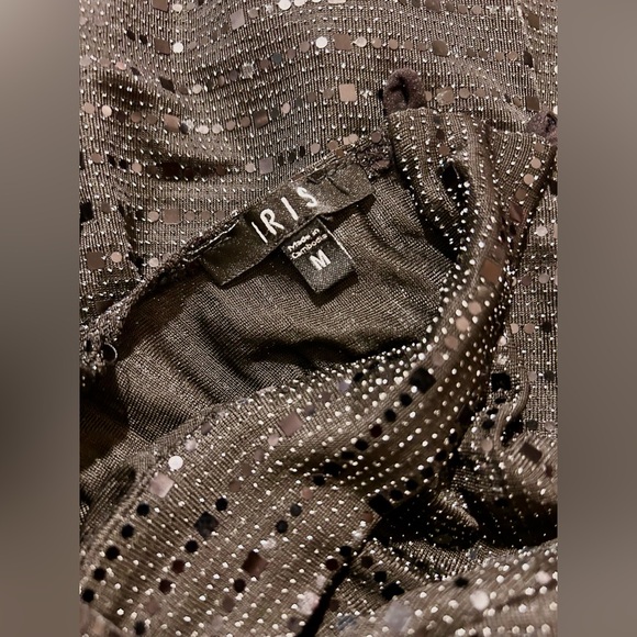 Iris, shimmering body suit with snap crotch and mock turtleneck. Sz M - Picture 12 of 12